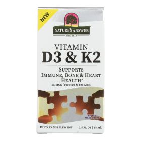 Nature's Answer - Vitamin D3 & K2 Drops - 1 Each-.5 FZ