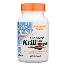 Doctor's Best - Krill Plus Omega 3 Enhncd - 1 Each-60 SGEL