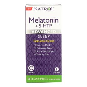 Natrol - Melatonin Advance +5 Htp - 1 Each - 60 TAB