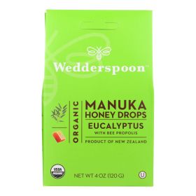 Wedderspoon Drops - Organic - Manuka Honey - Eucalyptus - 4 oz