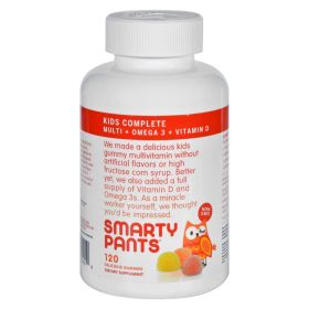 SmartyPants Children's All-in-One Multivitamin Plus Omega 3 Plus Vitamin D Gummies - 120 Ct